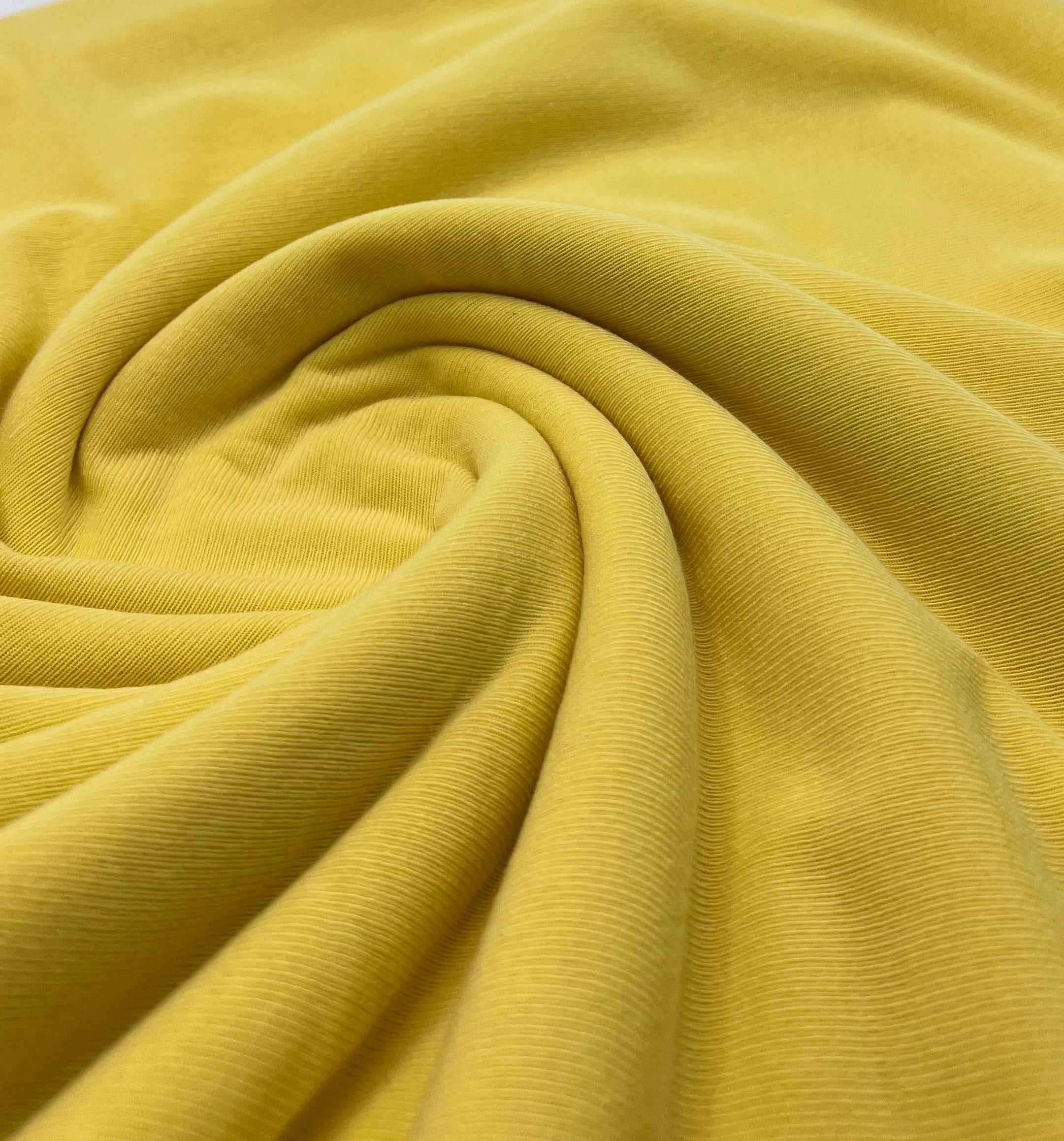 Lemon Yellow Lightweight Melange Knit Stretch Fabric