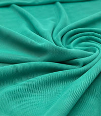 Plain Jade Green Mesh Fabric Stretch