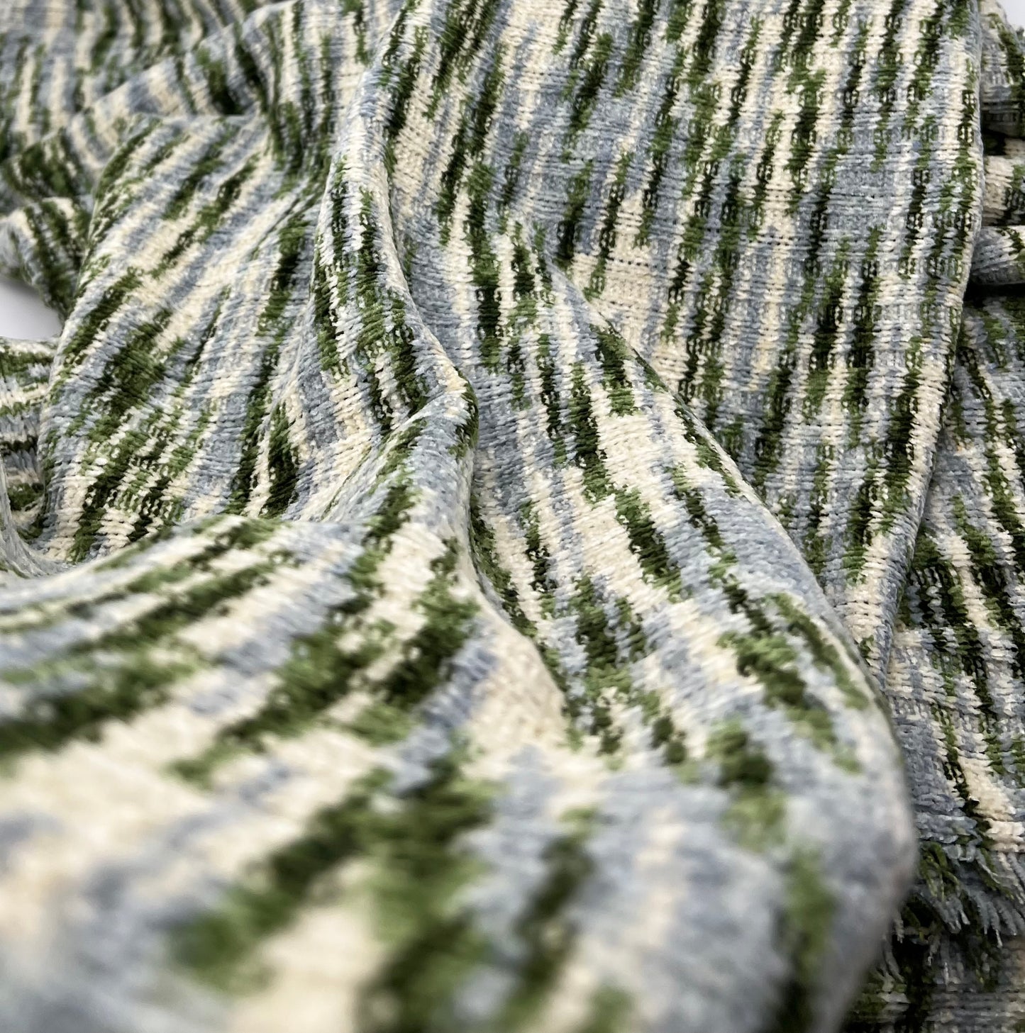Green Chunky Cosy Knitted 260GSM 2 Way Stretch Fabric