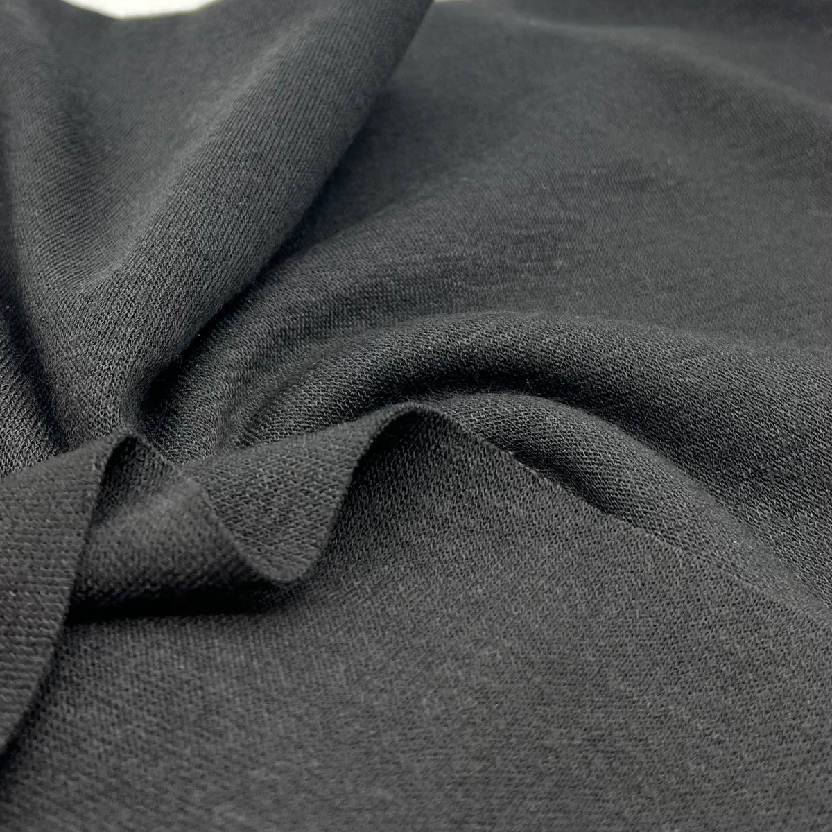 Black Viscose Knitted Jersey Fabric 260GSM 2 Way Stretch