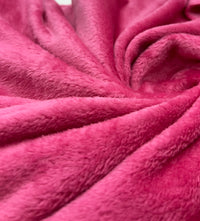 Hot Pink Super Soft Plain Cuddle Fleece Fabric Blanket Loungewear