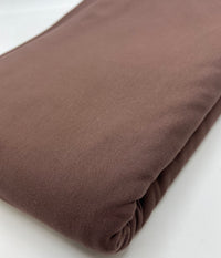 **SALE** Brown Cotton Stretch Jersey 200 GSM 95/5 Lycra 4 Way Stretch