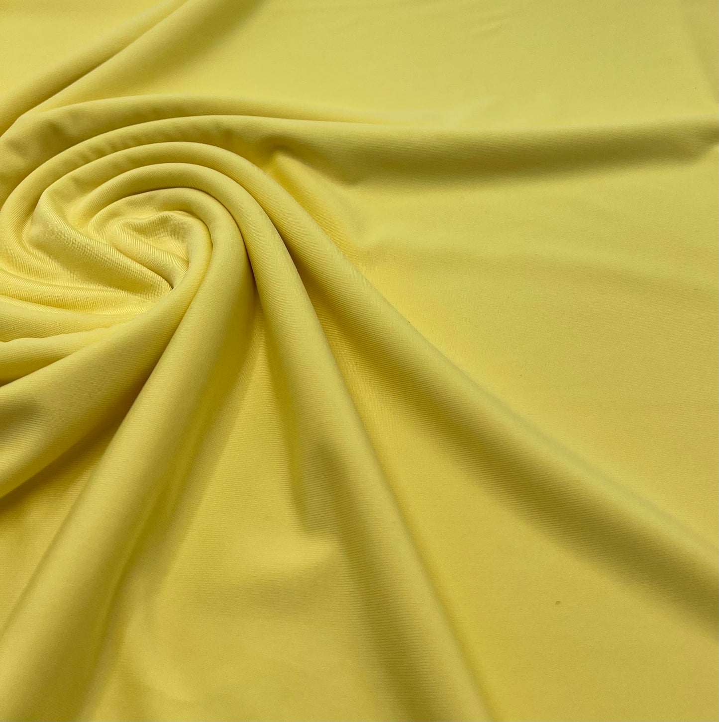 Lemon Yellow Plain Shiny Soft Touch Slinky 4 Way Stretch Fabric