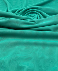 Plain Jade Green Mesh Fabric Stretch