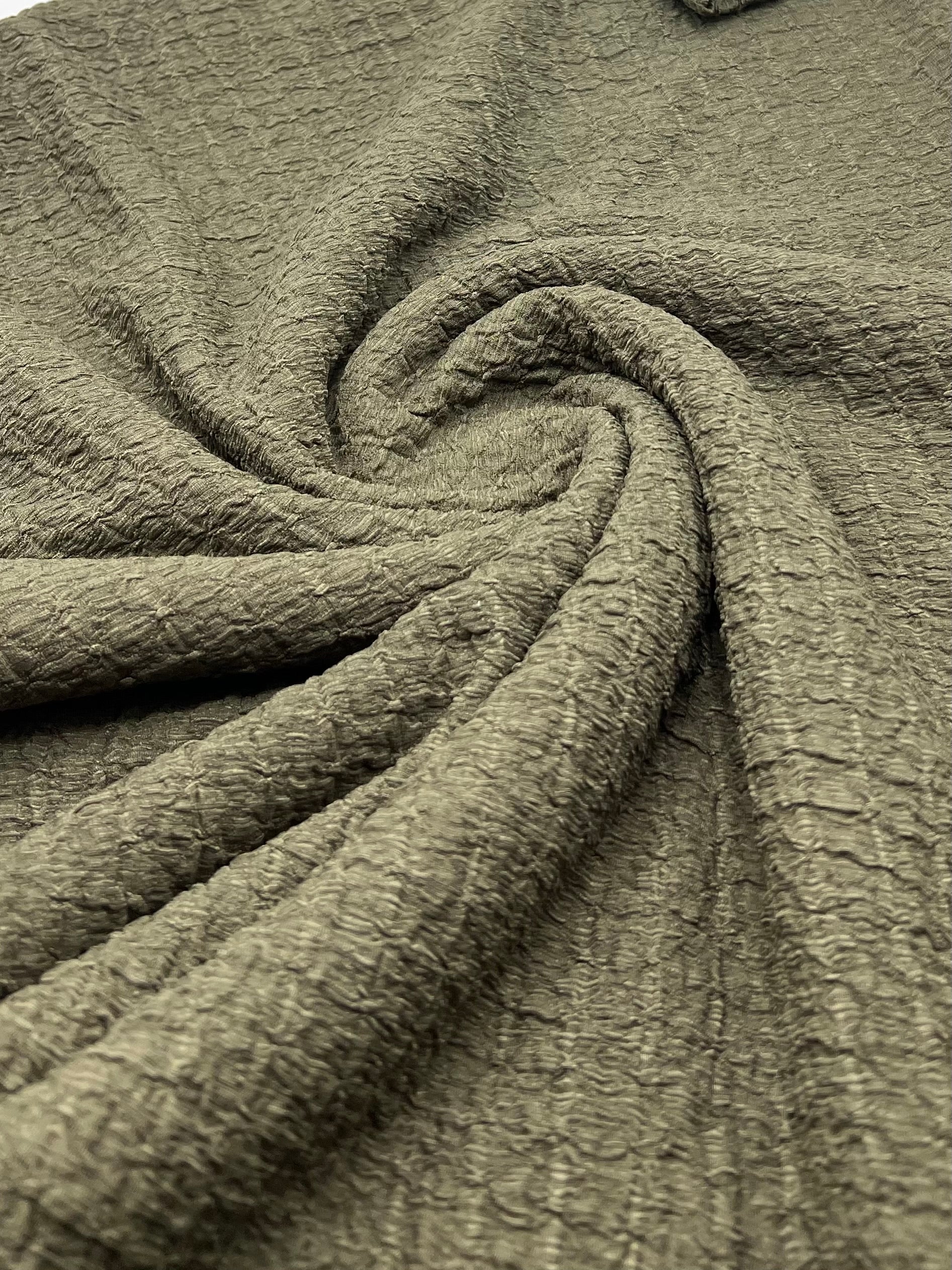 Khaki Nacho Soft Textured Stretch Fabric