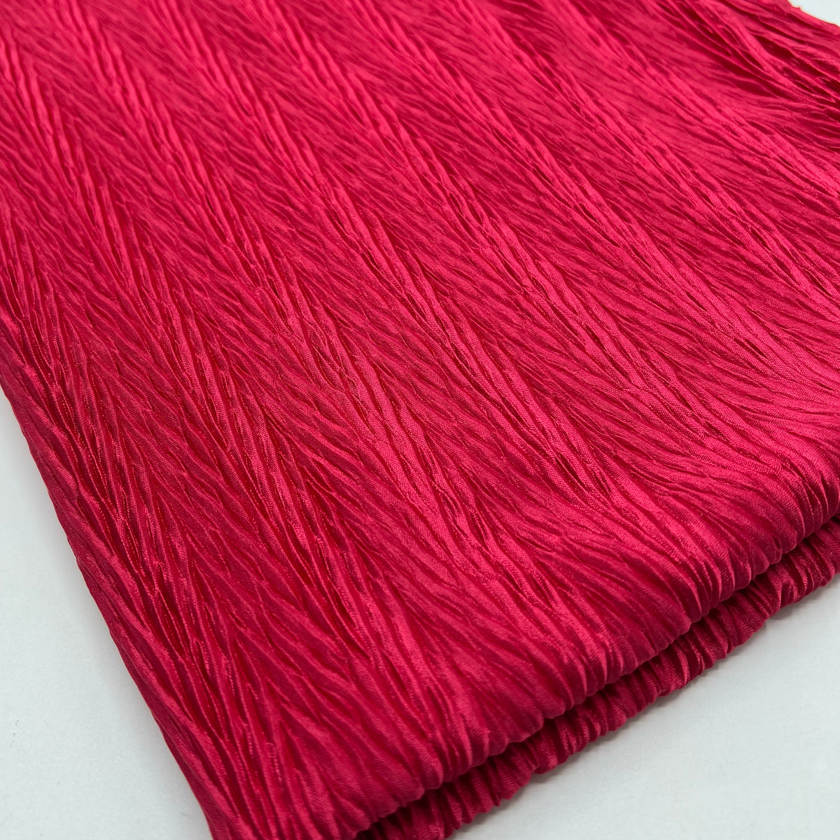 Burgundy Wave Plisse Pleated Stretch Fabric