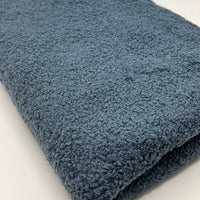 Airforce Blue Luxury Sherpa Curl Fleece Fluffy Faux Fur Fabric