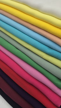 15 COLOURS - Premium Plain Dyed Chiffon Fine Soft Sheer Dress Fabric - T9 Fabrics