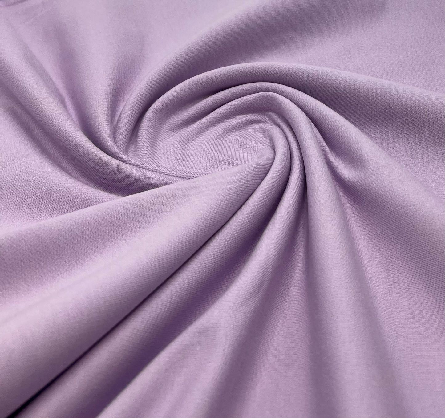 Lilac French Terry Loopback Cotton Jersey 230 GSM 95/5 Lycra 4 Way Stretch