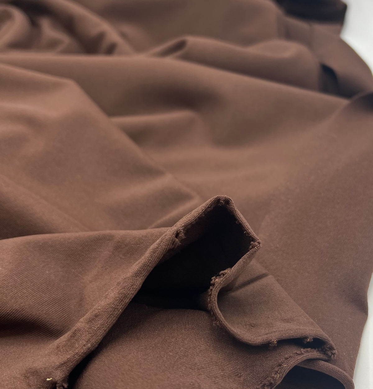 Brown Stretch Jersey 220GSM 4 Way Stretch Fabric