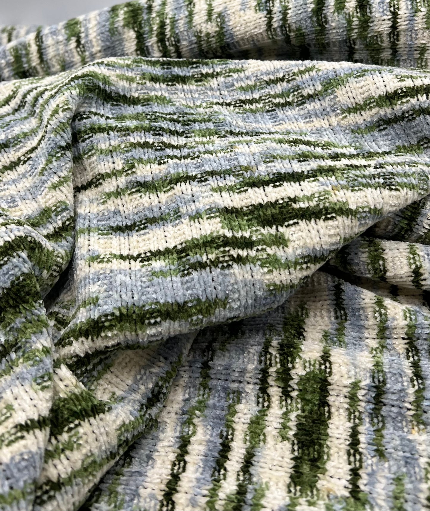 Green Chunky Cosy Knitted 260GSM 2 Way Stretch Fabric
