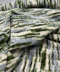Green Chunky Cosy Knitted 260GSM 2 Way Stretch Fabric