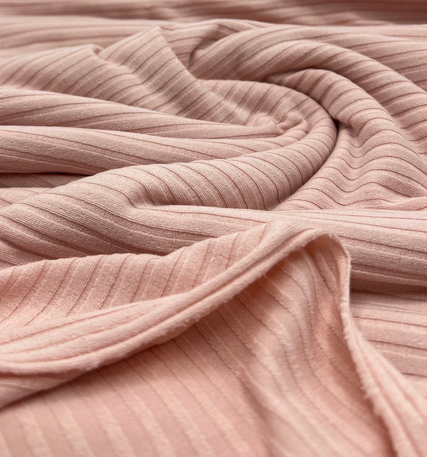 Soft Pink 8x4 Wide Rib Stretch Fabric