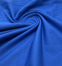 Royal Blue French Terry Loopback Cotton Jersey 230 GSM 95/5 Lycra 4 Way Stretch