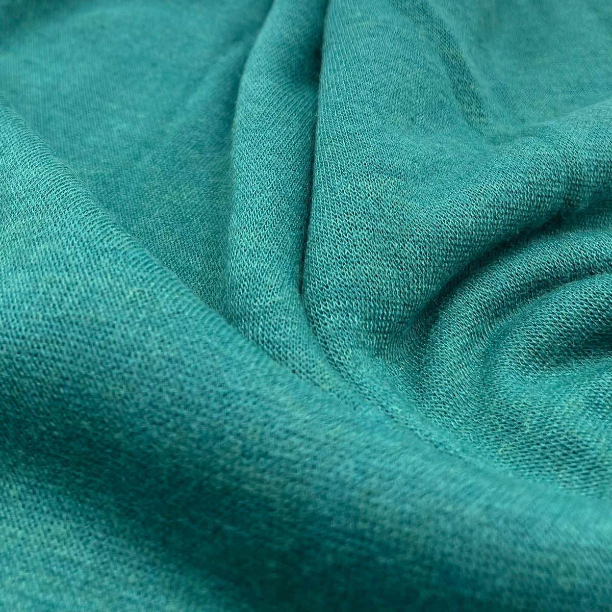 Petrol Green Viscose Knitted Jersey Fabric 260GSM 2 Way Stretch