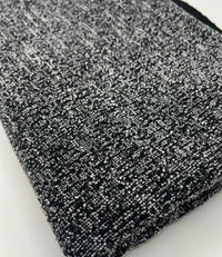 Black Grey Slubbed Knit Textured Stretch Fabric