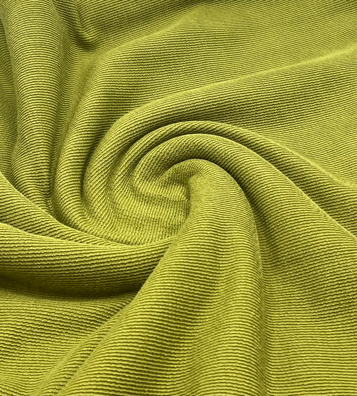Green Fine Rib Stretch Fabric