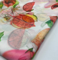 Exotic Floral Fruit Printed Chiffon Dress Fabric