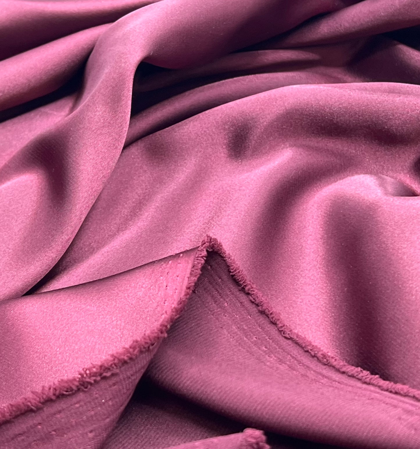 Burgundy Satin Dress Craft Non Stretch Fabric