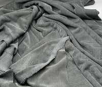 2 Metres Charcoal Grey Acetate Slinky Stretch Fabric - T9 Fabrics