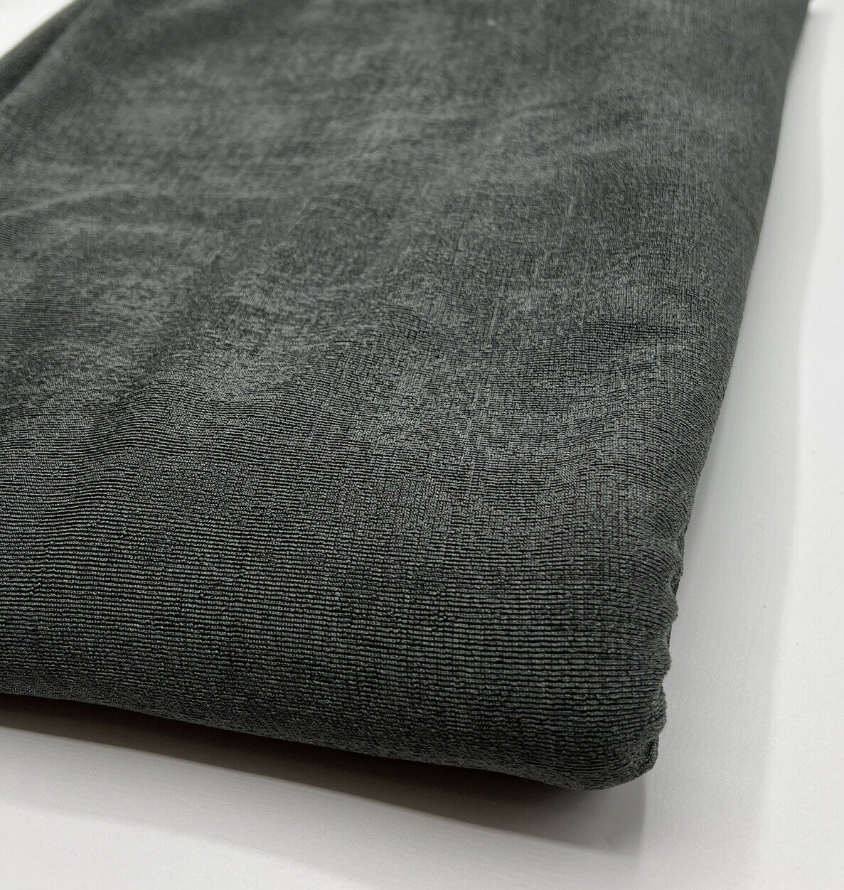 2 Metres Charcoal Grey Acetate Slinky Stretch Fabric - T9 Fabrics