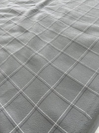 2 Metres Grey Check Print Liverpool Stretch Fabric - T9 Fabrics