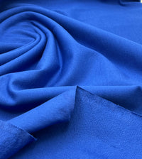 Royal Blue French Terry Loopback Cotton Jersey 230 GSM 95/5 Lycra 4 Way Stretch