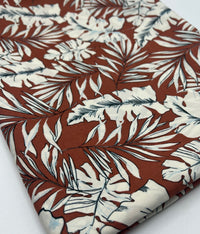 Terracotta Leave Lightweight Fabric 70GSM Non Stretch