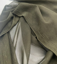 Plain Khaki Mesh Fabric Stretch