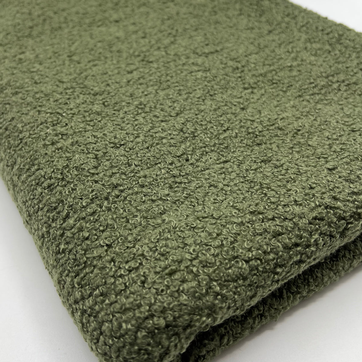 Khaki Luxury Sherpa Curl Fleece Fluffy Faux Fur Fabric