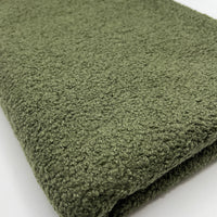 Khaki Luxury Sherpa Curl Fleece Fluffy Faux Fur Fabric