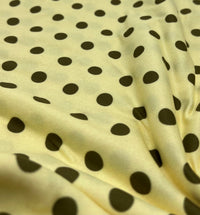 Lemon Polka Super Soft Bogota 4 Way Stretch Fabric