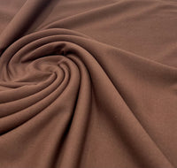 Brown Stretch Jersey 220GSM 4 Way Stretch Fabric