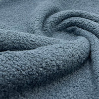 Airforce Blue Luxury Sherpa Curl Fleece Fluffy Faux Fur Fabric