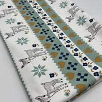 Mint Deer French Terry Loopback Cotton Jersey Lycra 4 Way Stretch