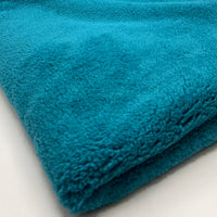 Teal Luxury Sherpa Backed Fleece Fluffy Faux Fur Fabric