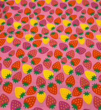 Berry Bright Print Cotton Stretch Jersey 200 GSM 95/5 Lycra 4 Way Stretch