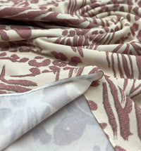 Cream Pink Animal Print ITY Fabric 2 Way Stretch