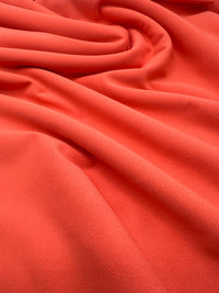 Plain Coral Scuba Crepe Stretch Jersey Fabric 4 Way Stretch