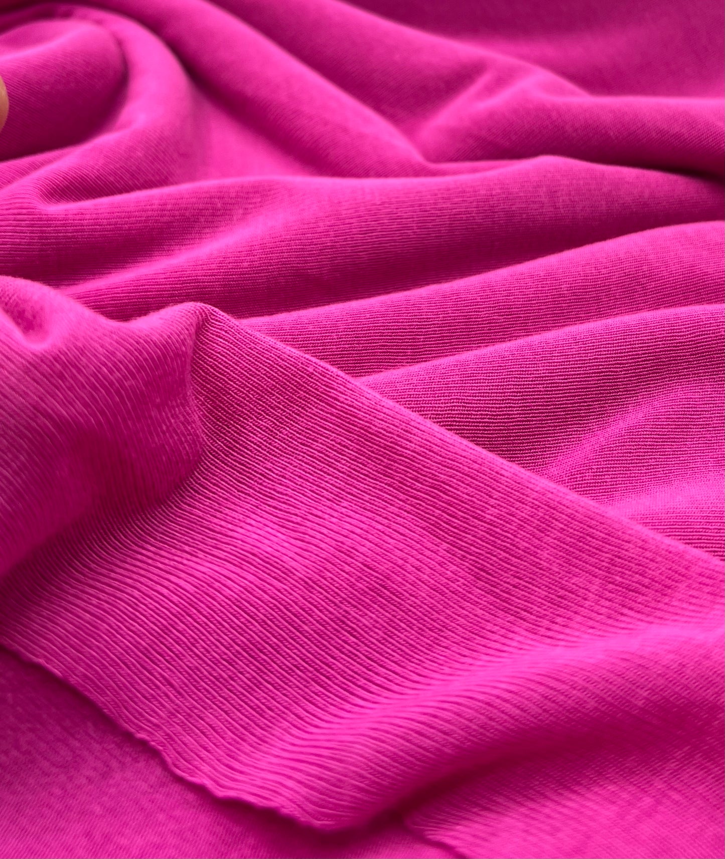 Magenta Lightweight Melange Knit Stretch Fabric