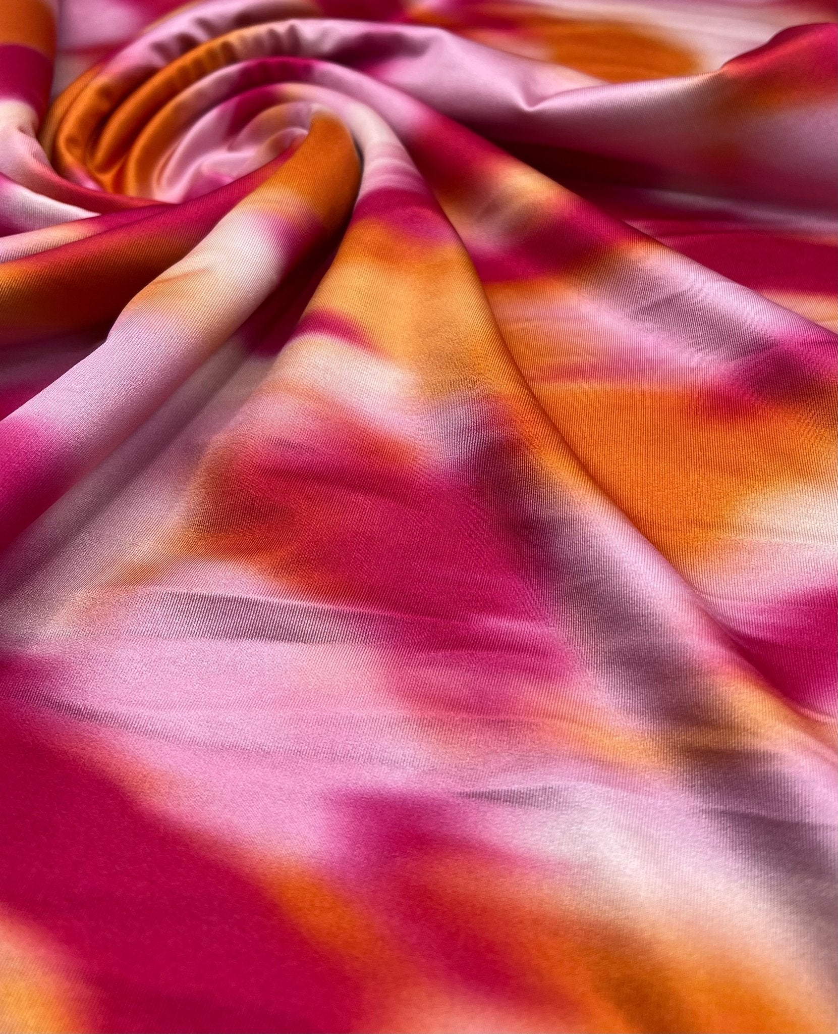 3 Metres Orange Pink Mix Swimwear / Sportswear Fabric - T9 Fabrics