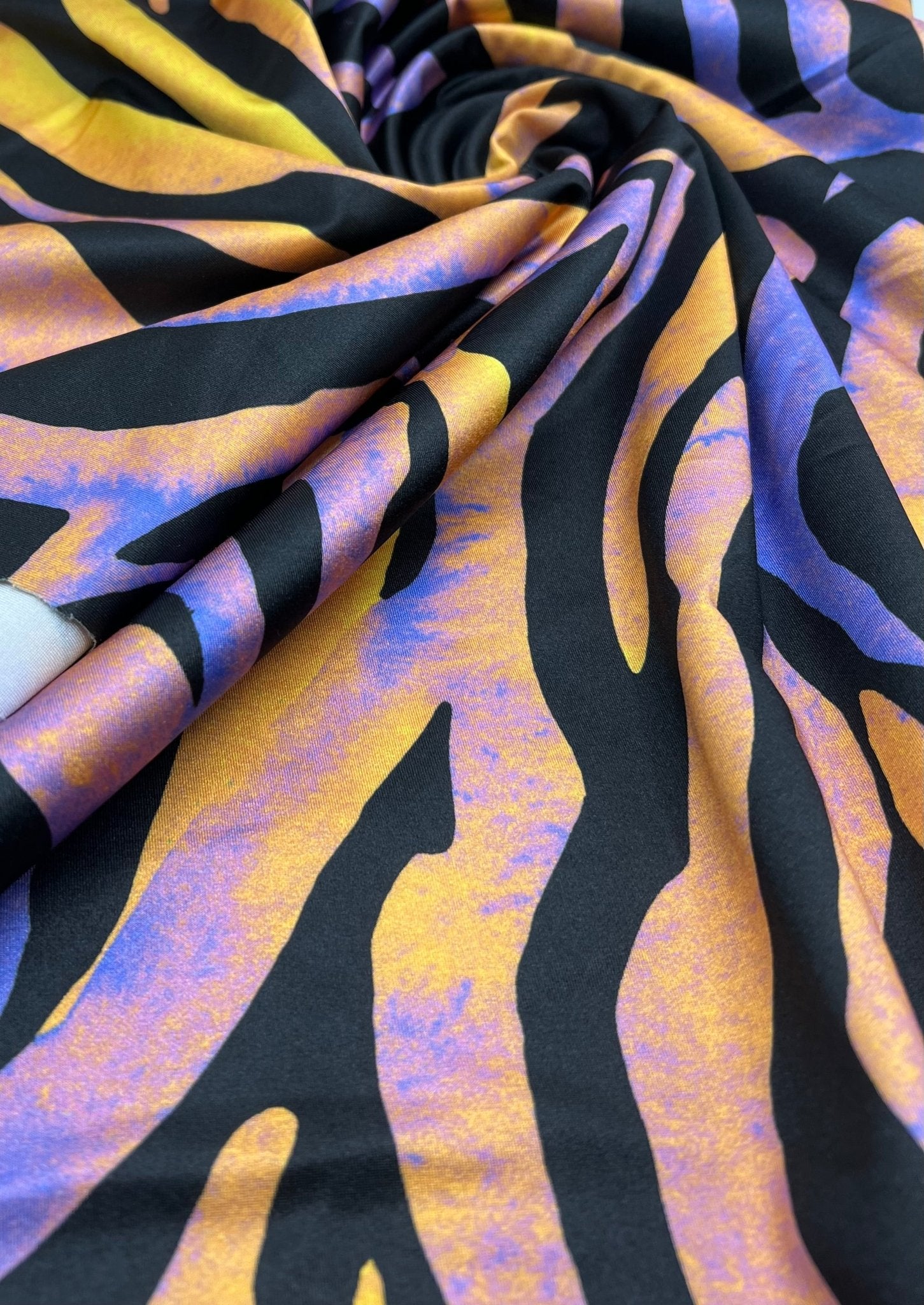 3 Metres Orange Purple Animal Swimwear / Sportswear Fabric - T9 Fabrics