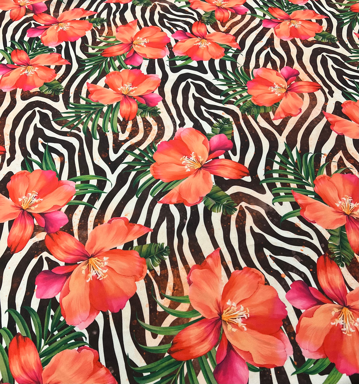 Floral Animal Printed Scuba Crepe Jersey Fabric 2 Way Stretch