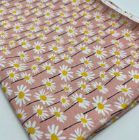 Daises Print Cotton Stretch Jersey 200 GSM 95/5 Lycra 4 Way Stretch