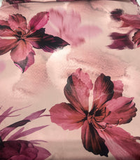 Rose Large Floral Print ITY Fabric 2 Way Stretch