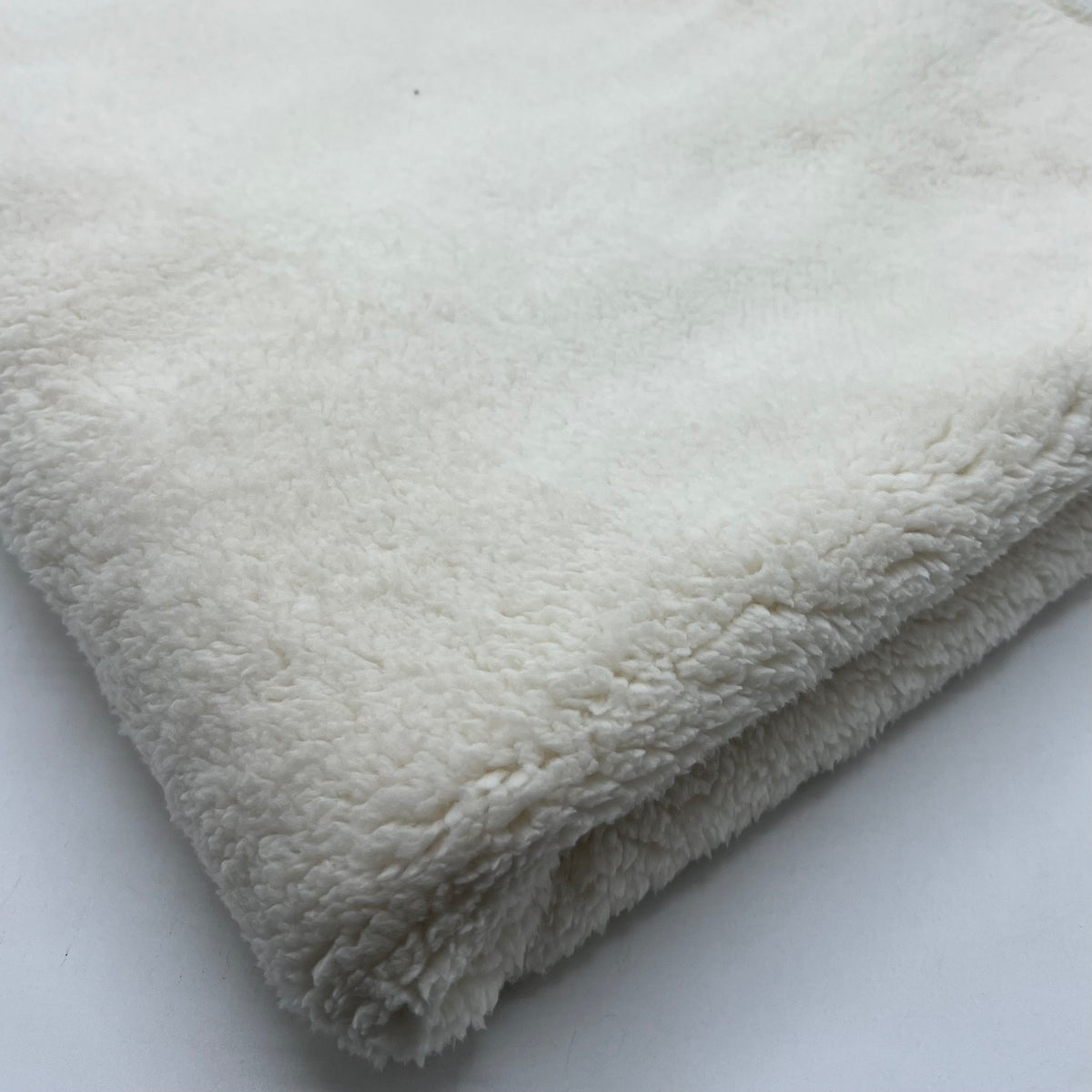 Cream Luxury Sherpa Backed Fleece Fluffy Faux Fur Fabric