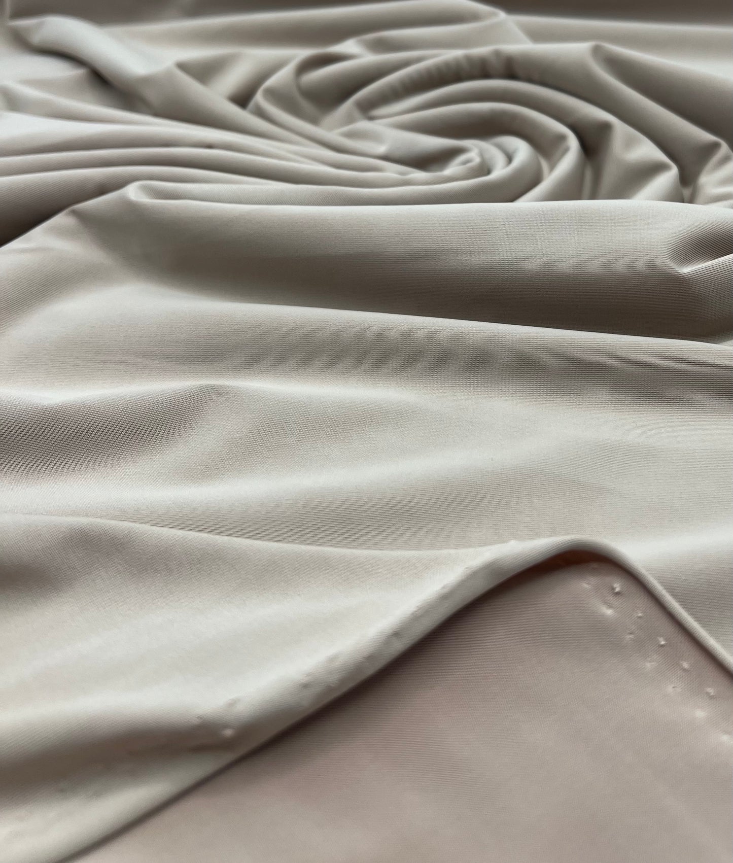 Stone Plain Shiny Soft Touch Slinky 4 Way Stretch Fabric