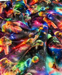 3D Astronauts Cuddle Fleece Fabric Blanket Loungewear - T9 Fabrics