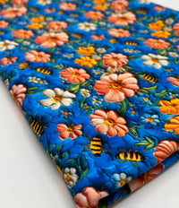 3D Bumblebees Print Cotton Stretch Jersey 200 GSM 95/5 Lycra 4 Way Stretch - T9 Fabrics