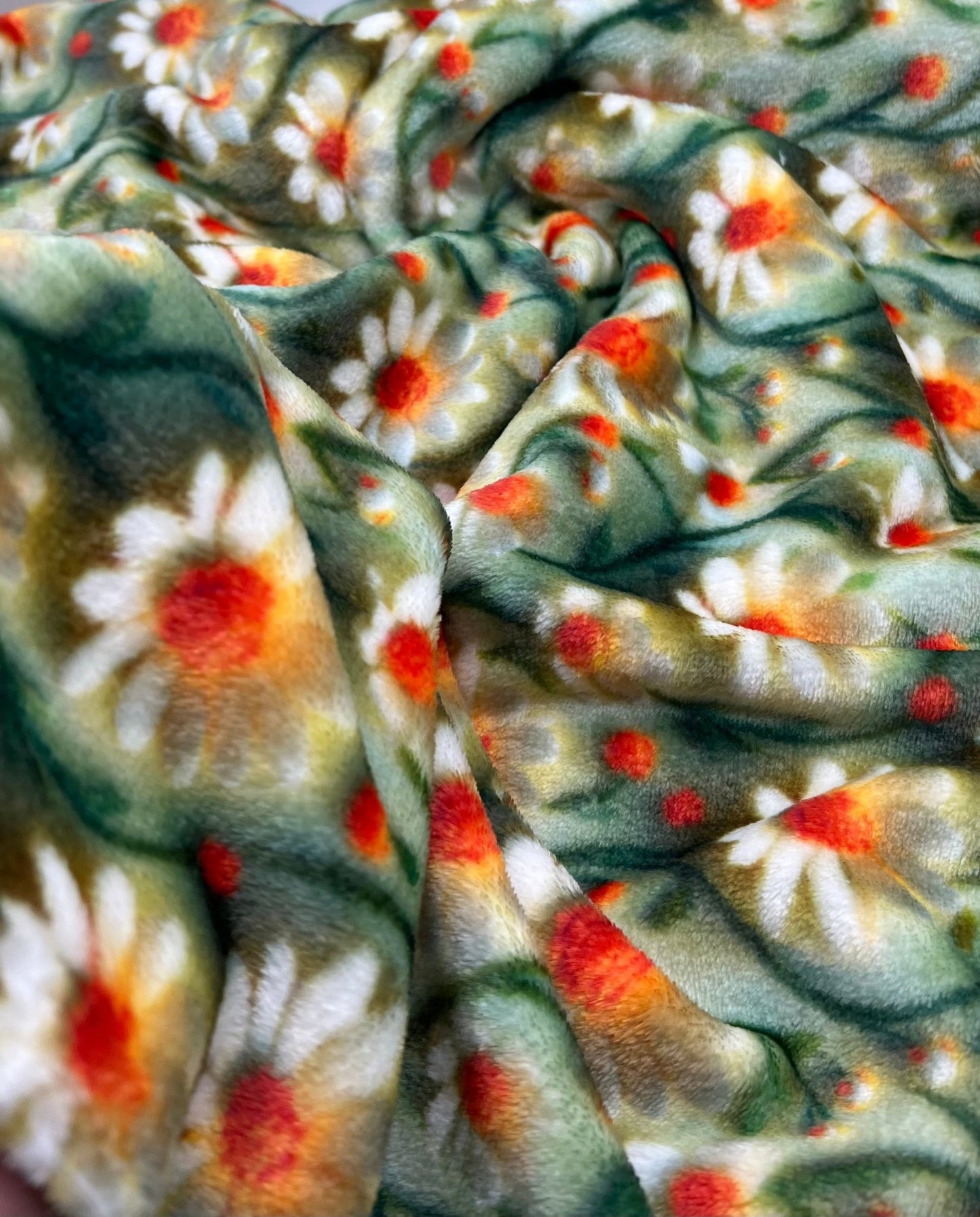 3D Daisy’s Cuddle Fleece Fabric Blanket Loungewear - T9 Fabrics